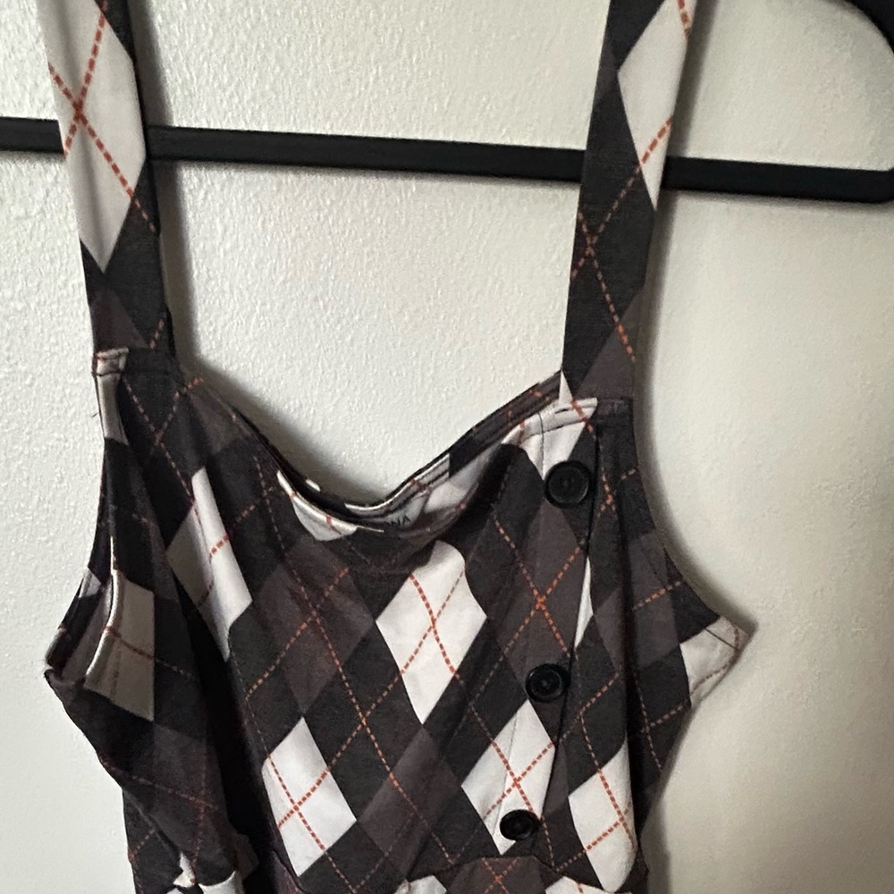 JCPenney Black and White Argyle Mini Dress